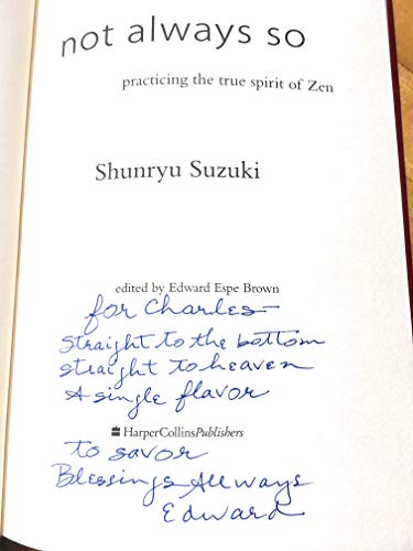 cover image NOT ALWAYS SO: Practicing the True Spirit of Zen