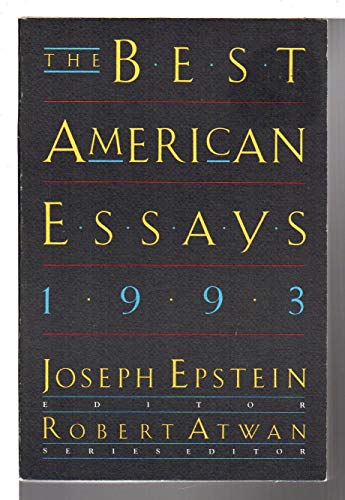 cover image The Best American Essays 1993