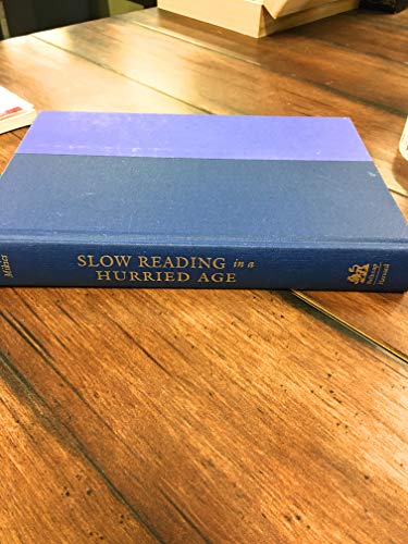 cover image Slow Reading in a Hurried Age