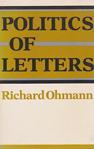 cover image Politics of Letters