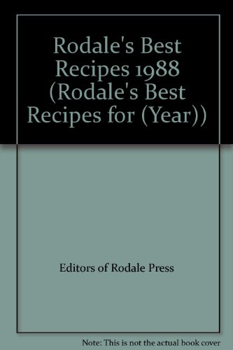 cover image Rodale's Best Recipes, 1988