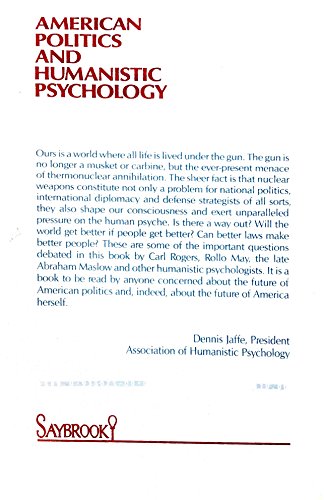 cover image American Politics and Humanistic Psychology
