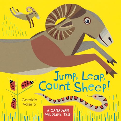 cover image Jump, Leap, Count Sheep! A Canadian Wildlife 123