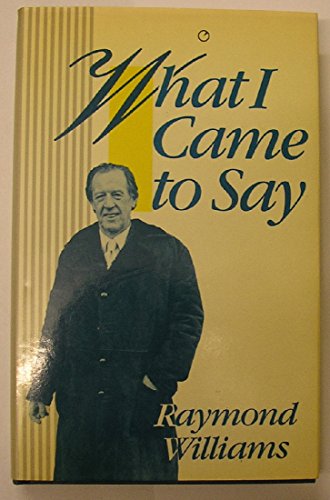 cover image What I Came to Say