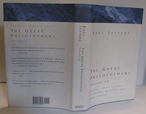 cover image Great Philosophers Volume 4: Descartes, Pascal, Lessing, Kierkegaard, Nietzsche, Marx, Weber, Einstein