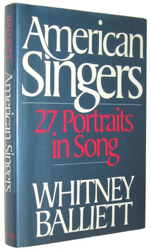 cover image American Singers: Twenty-Seven Portraits in Song