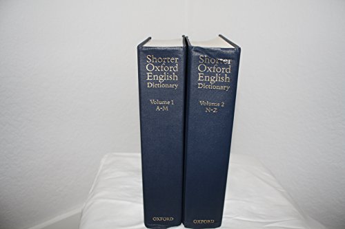 cover image SHORTER OXFORD ENGLISH DICTIONARY: Fifth Edition