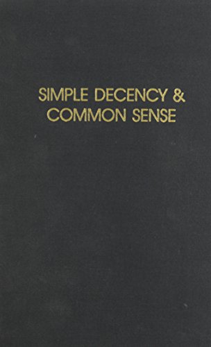 cover image Simple Decency and Common Sense: The Southern Conference Movement, 1938--1963