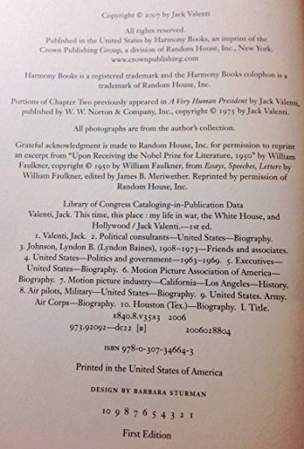 cover image This Time, This Place: My Life in War, the White House, and Hollywood