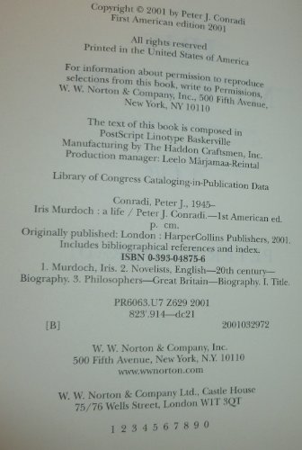 cover image IRIS MURDOCH: A Life