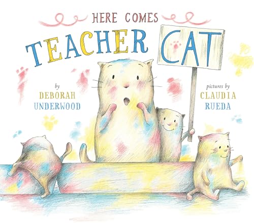 cover image Here Comes Teacher Cat