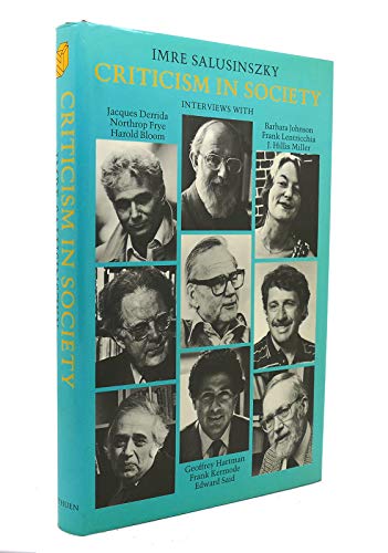 cover image Criticism in Society: Interviews with Jacques Derrida, Northrop Frye, Harold Bloom, G
