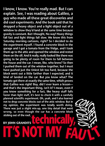 cover image TECHNICALLY, IT'S NOT MY FAULT: Concrete Poems