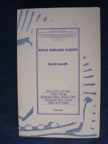 cover image While England Sleeps: 2a Novel