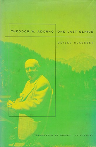 cover image Theodor W. Adorno: One Last Genius