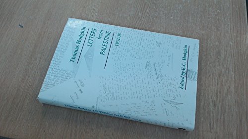 cover image Thomas Hodgkin, Letters from Palestine, 1932-36