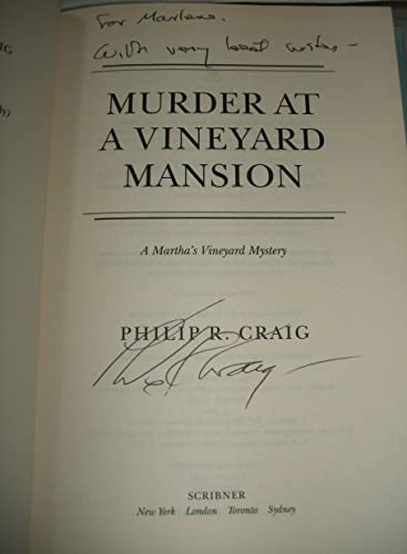 cover image MURDER AT A VINEYARD MANSION: A Martha's Vineyard Mystery