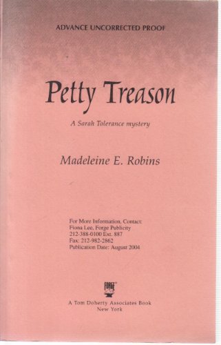 cover image PETTY TREASON: A Sarah Tolerance Mystery