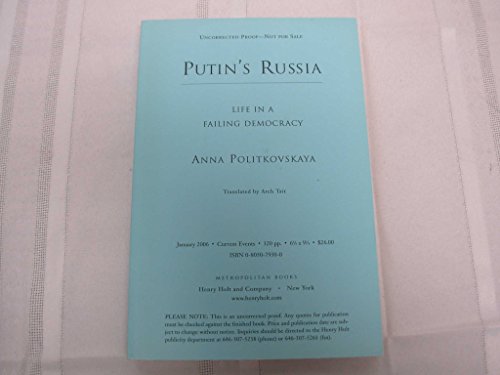 cover image Putin's Russia: Life in a Failing Democracy