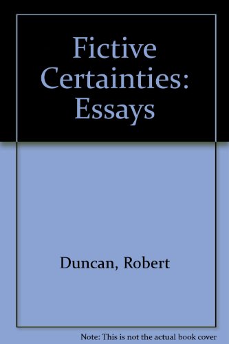 cover image Fictive Certainties: Essays