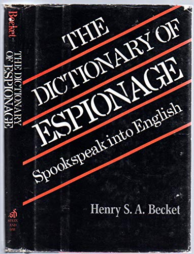 cover image Dictionary of Espionage