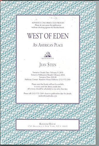 cover image West of Eden: An American Place
