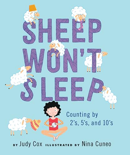 cover image Sheep Won’t Sleep: Counting by 2s, 5s, and 10s
