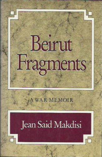 cover image Beirut Fragments: A War Memoir