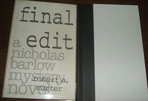 cover image Final Edit: A Nicholas Barlow Mystery Novel