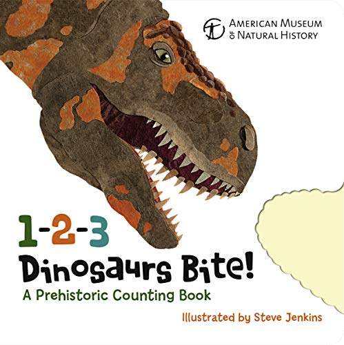 cover image 1-2-3 Dinosaurs Bite! 
A Prehistoric Counting Book