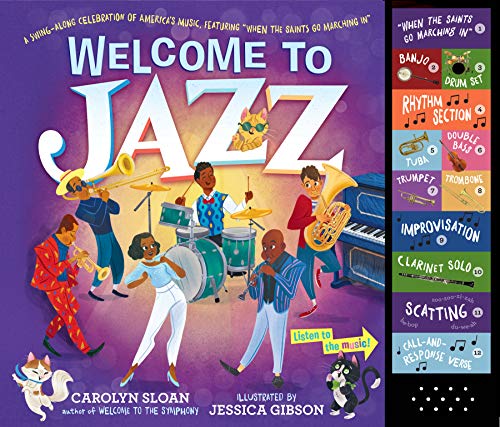 cover image Welcome to Jazz: A Swing-Along Celebration of America’s Music, Featuring “When the Saints Go Marching In”
