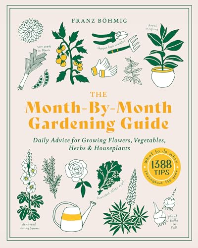 cover image The Month-by-Month Gardening Guide: Daily Advice for Growing Flowers, Vegetables, Herbs, and Houseplants