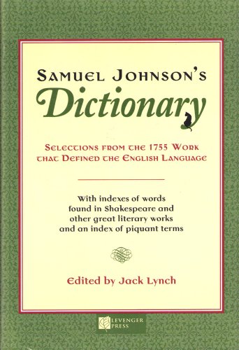 cover image Samuel Johnson's Dictionary: Selections from the 1755 Work That Defined the English Language
