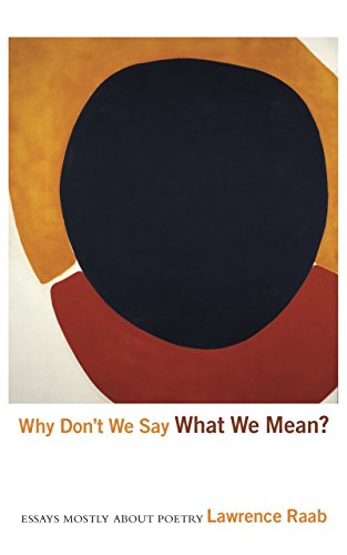 cover image Why Don’t We Say What We Mean? Essays Mostly About Poetry 
