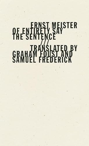 cover image Of Entirety Say the Sentence