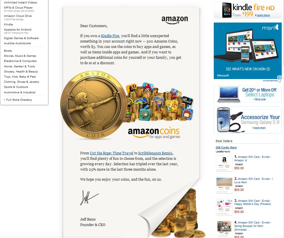 Tracking Amazon Kindle Owners Get Free 'Coins'